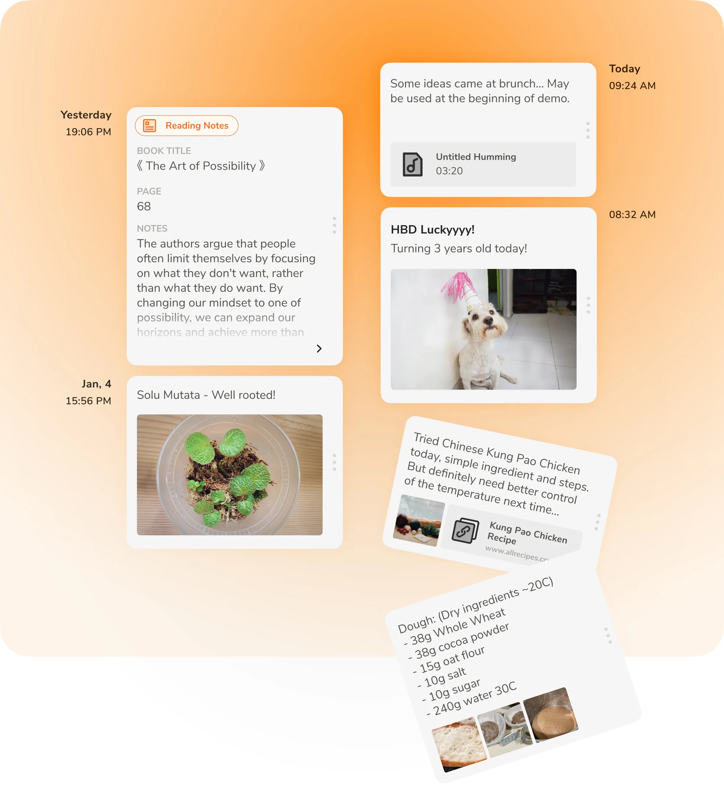image, creating cards on table